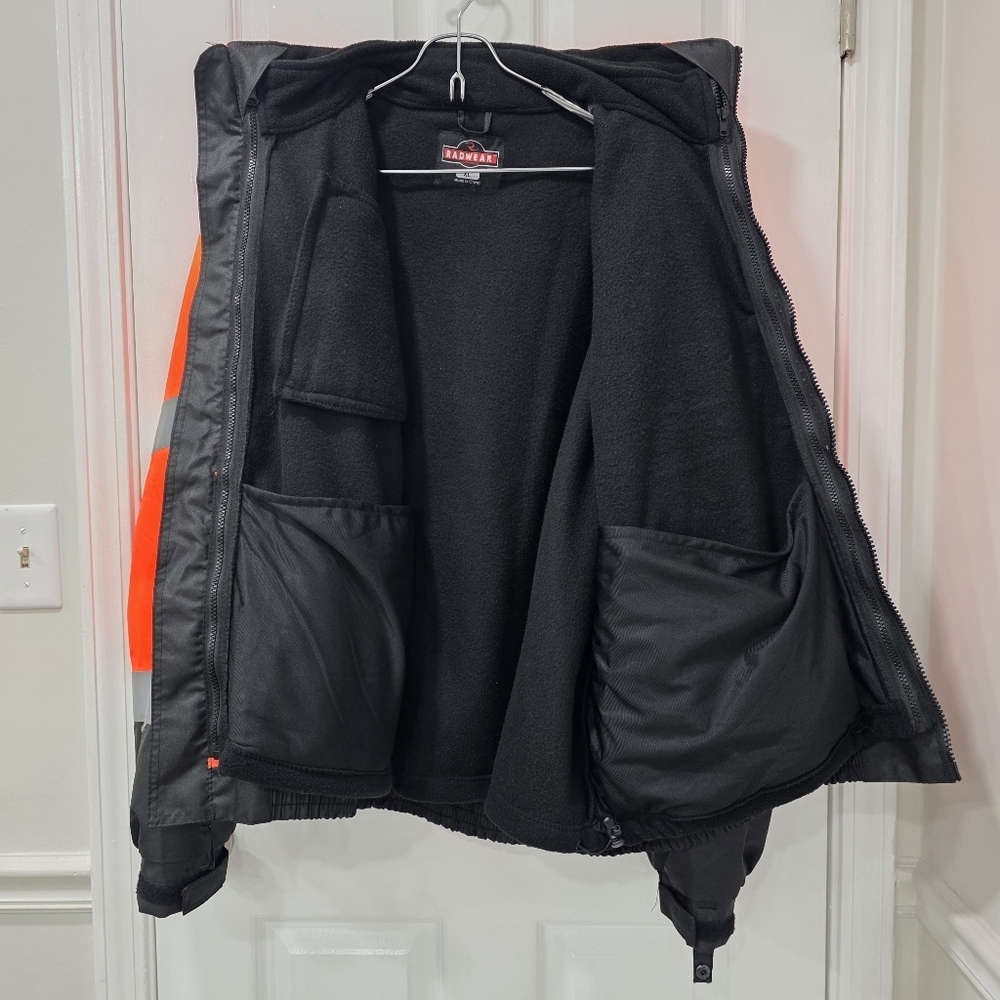 Radwear Radians SJ210B Three-in-One Deluxe High Visibility Bomber Jacket Size XL - Picture 4 of 12